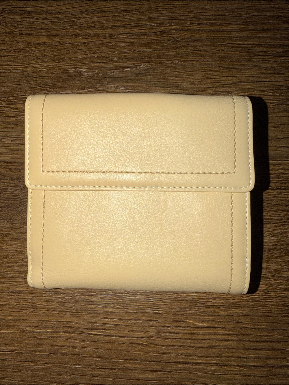 Vintage Coach SoHo Wallet Cream Tan Leather Silver buckle NEW deadstock - Picture 5 of 12